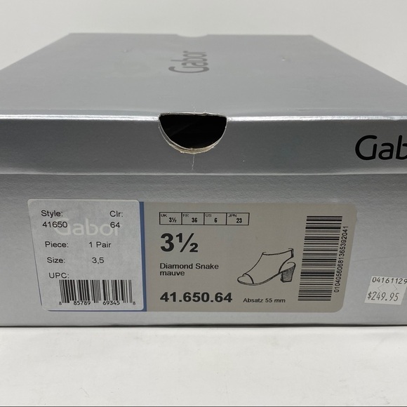 Gabor Open Toe shimmering snake Booties - Picture 7 of 7